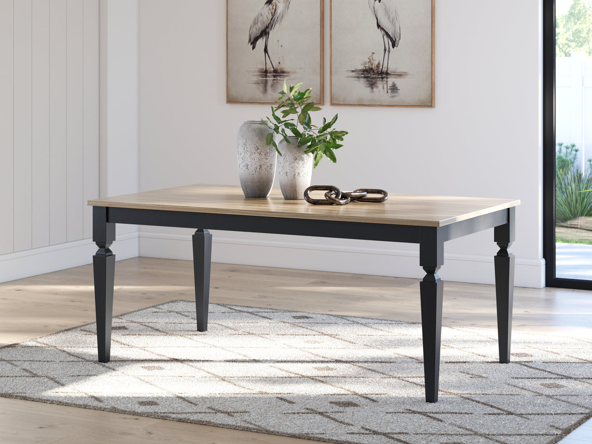 Best Deals Furniture - Ashley Furniture - Brenkerton Dining Table - Rectangular Dining Room Table / Grayish Brown/Black - PCD591-25