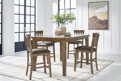 Best Deals Furniture - Ashley Furniture - Urbinforte Counter Height Extension Dining Table and 4 Barstools - Counter Height Extension Dining Table and 4 Barstools - PCD592D3