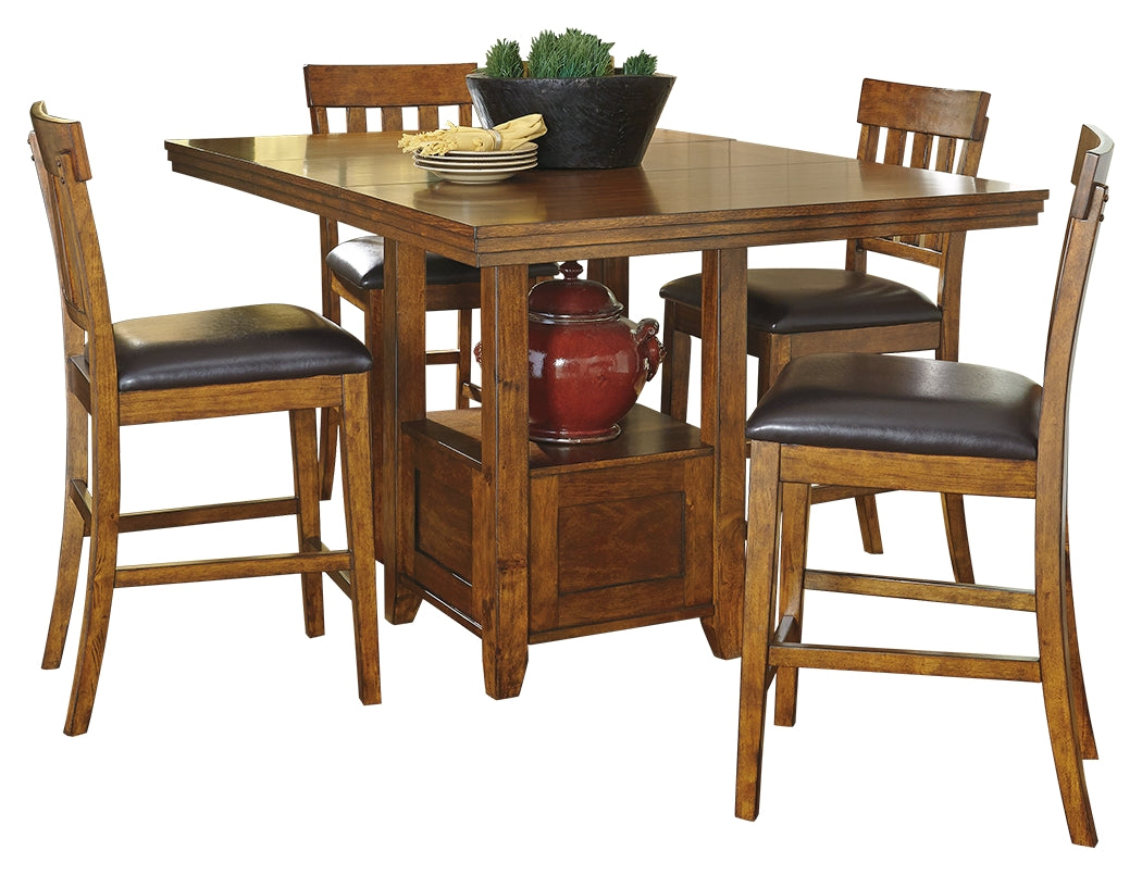 Best Deals Furniture - Ashley Furniture - Ralene Counter Height Dining Table and 4 Barstools - Counter Height Dining Table and 4 Barstools - D594D1