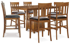 Best Deals Furniture - Ashley Furniture - Ralene Counter Height Dining Table and 6 Barstools - Counter Height Dining Table and 6 Barstools - D594D5