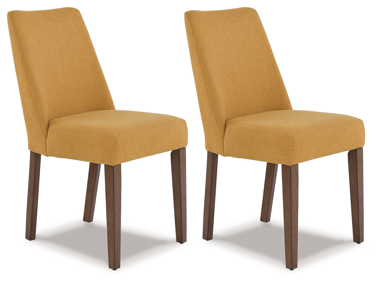 Best Deals Furniture - Ashley Furniture - Lyncott Dining Chair (Set of 2) - Dining Chair (Set of 2) / Mustard/Brown - D615-04X2