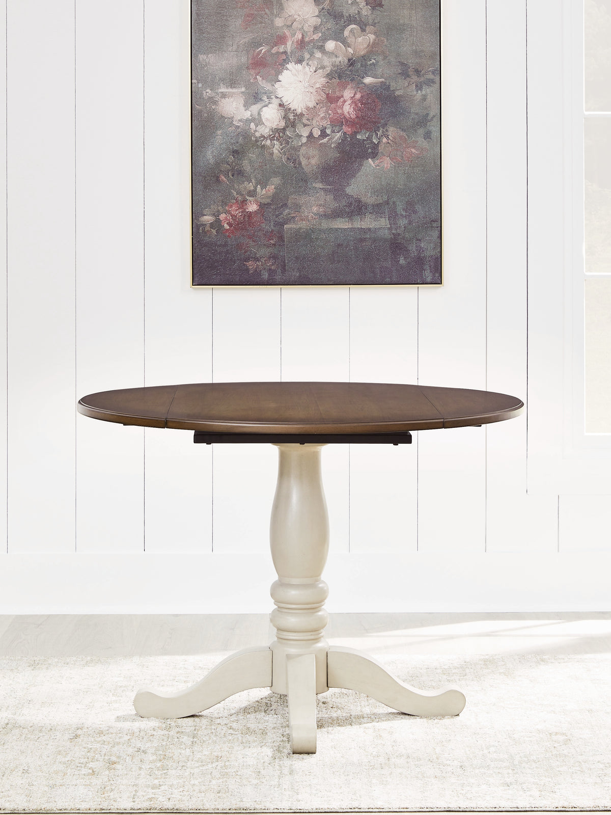 Best Deals Furniture - Ashley Furniture - Wirloni Dining Drop Leaf Table - Round DRM Drop Leaf Table - PCD616-15