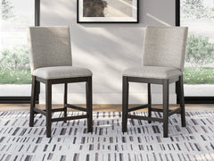 Best Deals Furniture - Ashley Furniture - Neymorton Counter Height Barstool (Set of 2) - Counter Height Barstool (Set of 2) / Dark Grayish Brown - D618-124X2