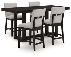 Neymorton Counter Height Dining Table and 4 Barstools