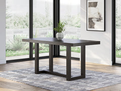 Best Deals Furniture - Ashley Furniture - Neymorton Counter Height Dining Table - RECT Dining Room Counter Table / Dark Grayish Brown - D618-13