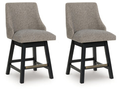 Best Deals Furniture - Ashley Furniture - Neymorton Counter Height Barstool (Set of 2) - Counter Height Barstool (Set of 2) / Dark Grayish Brown - D618-224X2