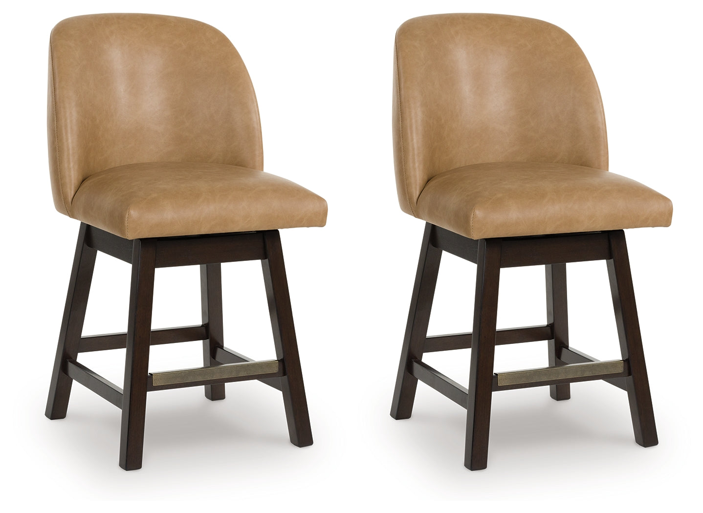 Best Deals Furniture - Ashley Furniture - Neymorton Counter Height Barstool (Set of 2) - Counter Height Barstool (Set of 2) / Dark Grayish Brown - D618-324X2