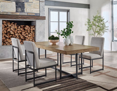 Best Deals Furniture - Ashley Furniture - Tomtyn Dining Table and 4 Chairs - Dining Table and 4 Chairs / Light Brown - D622D1