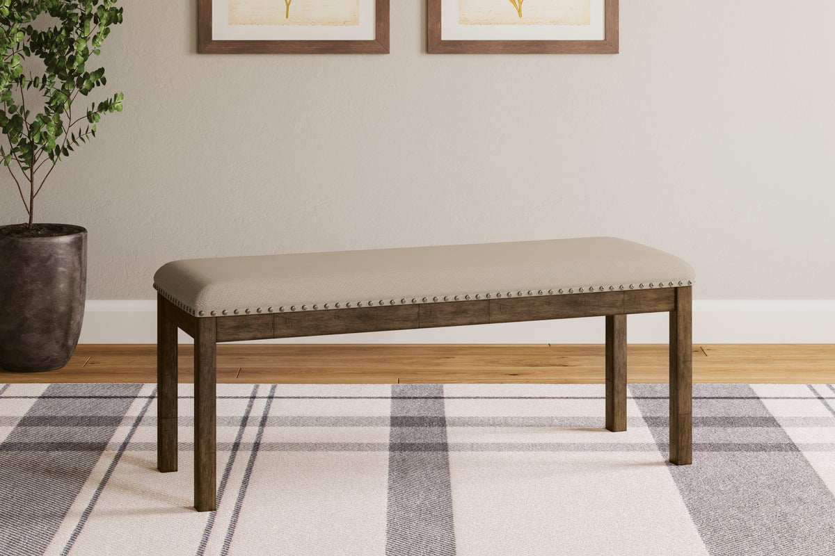 Best Deals Furniture - Ashley Furniture - Moriville Dining Bench - Upholstered Bench / Beige / 48"W x 17"D x 20"H - D631-00