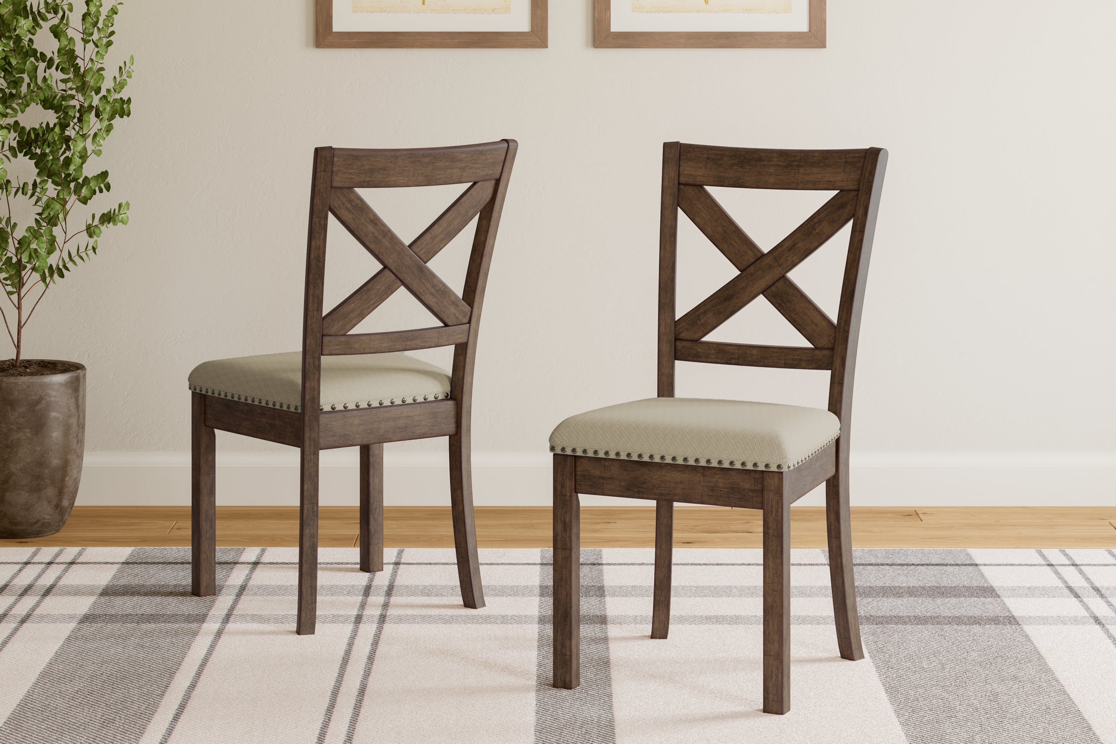 Best Deals Furniture - Ashley Furniture - Moriville Dining Chair (Set of 2) - Dining Chair (Set of 2) / Beige - D631-01X2