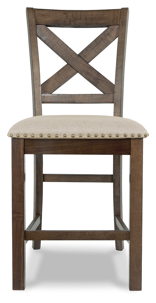 Moriville Counter Height Extension Table and 8 Barstools