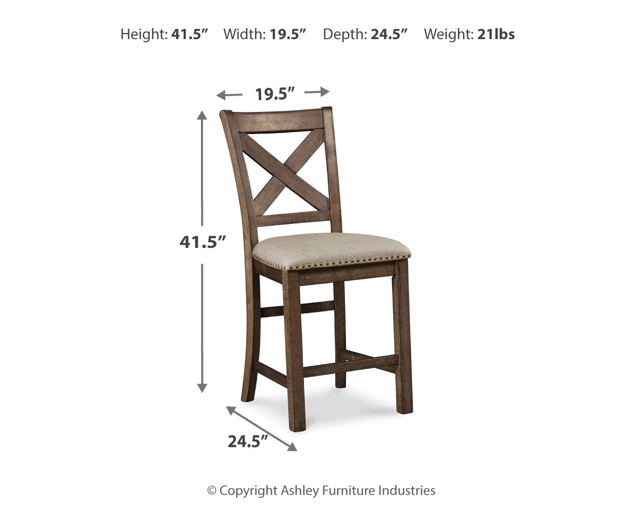 Moriville Counter Height Extension Table and 8 Barstools