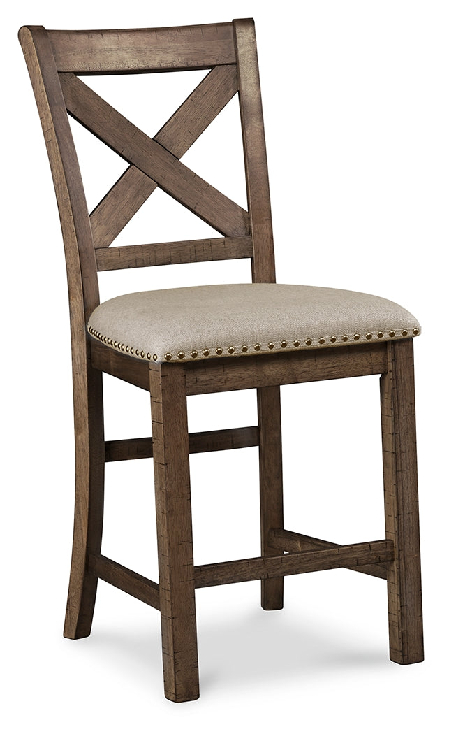 Moriville Counter Height Extension Table and 8 Barstools
