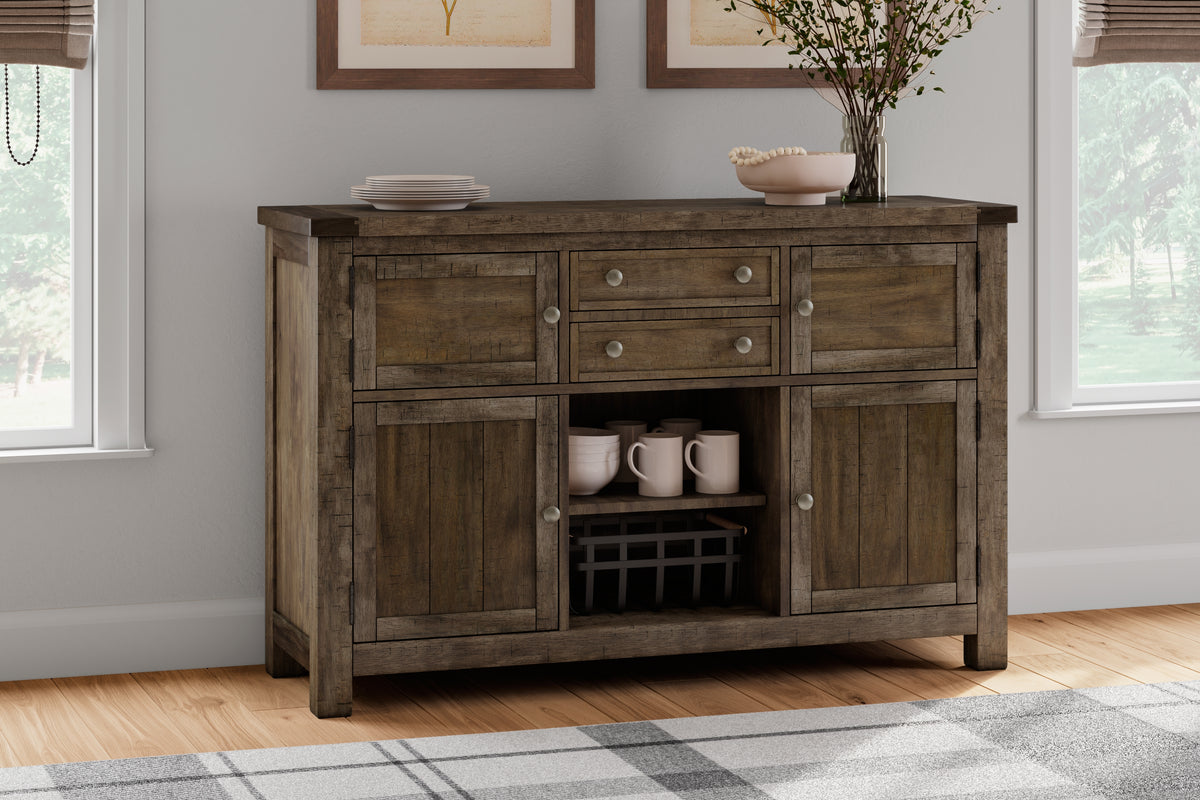 Best Deals Furniture - Ashley Furniture - Moriville Dining Server - Dining Room Server / Grayish Brown - D631-60
