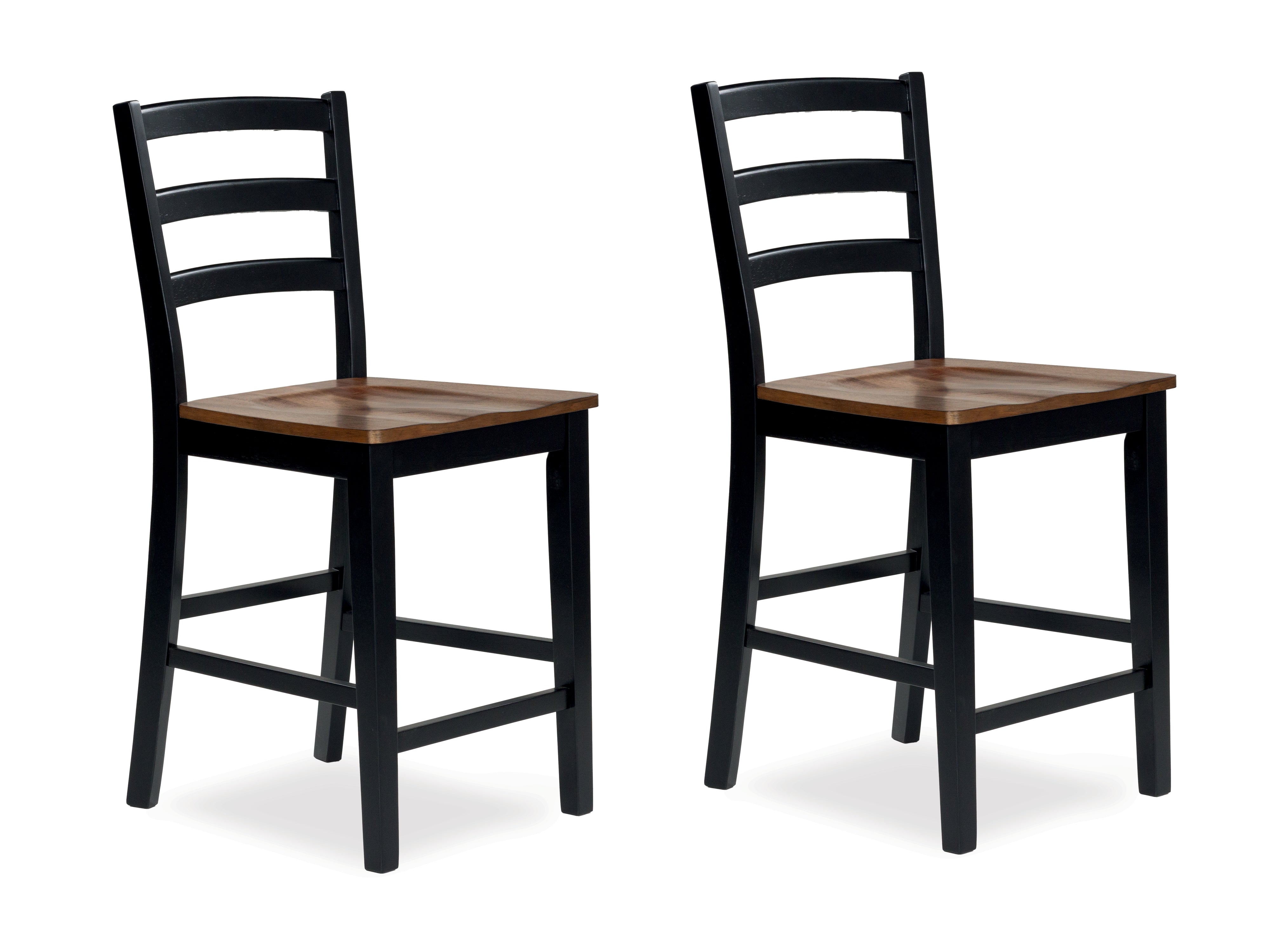 Best Deals Furniture - Ashley Furniture - Wildenauer Counter Height Barstool (Set of 2) - Counter Height Barstool (Set of 2) / Brown/Black - D634-124X2