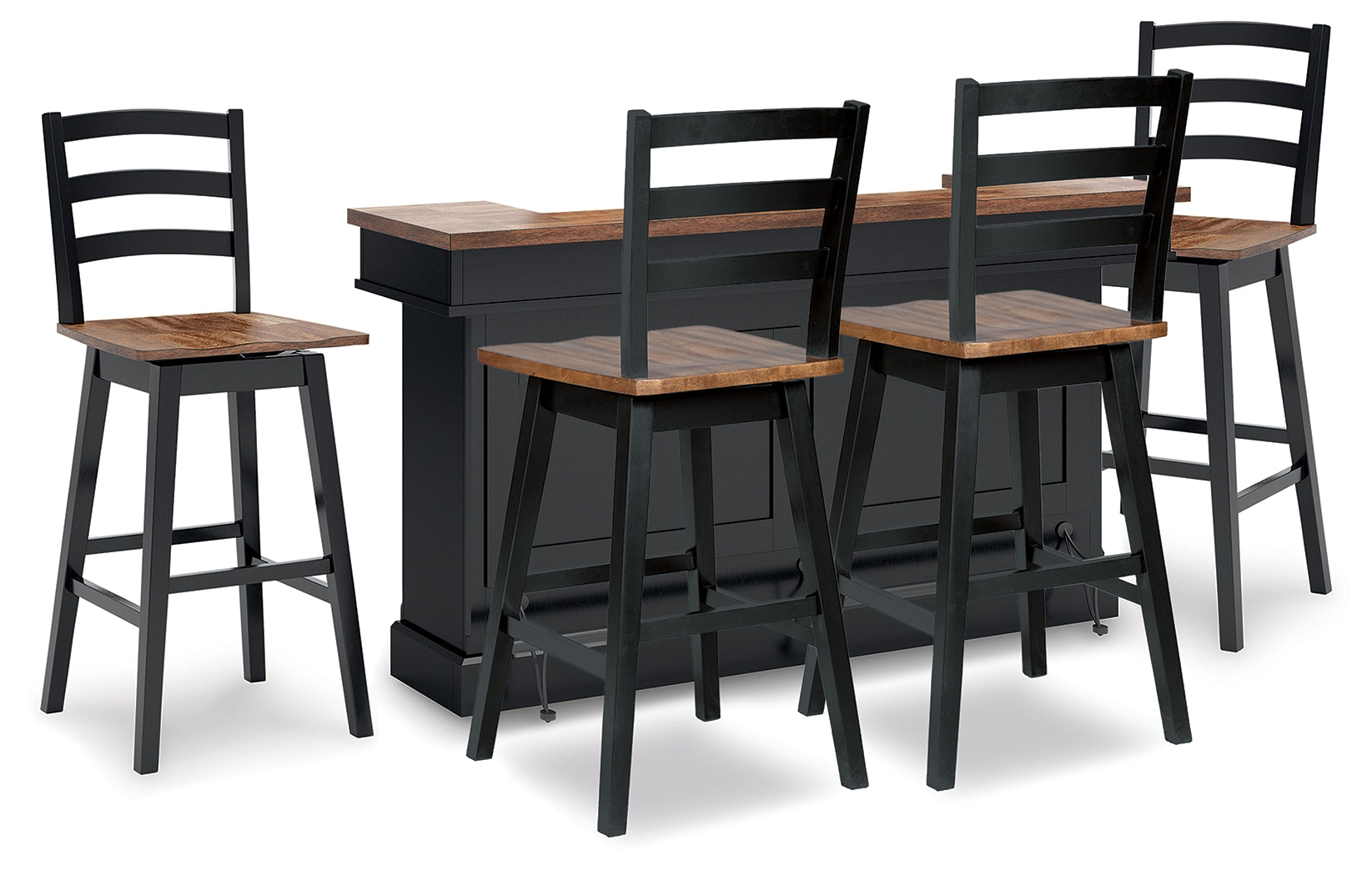 Best Deals Furniture - Ashley Furniture - Wildenauer Bar Table and 4 Barstools - Bar Table and 4 Barstools - D634D6