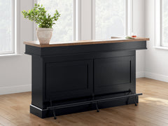 Best Deals Furniture - Ashley Furniture - Wildenauer 78" Bar - Bar / Brown/Black - D634-65