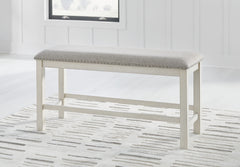 Best Deals Furniture - Ashley Furniture - Robbinsdale 49" Counter Height Dining Bench - DBL Counter UPH Bench (1/CN) / Antique White / 50"W x 17"D x 24"H - D642-09