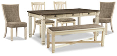 Best Deals Furniture - Ashley Furniture - Bolanburg Dining Table, 4 Chairs and Bench - Dining Table, 4 Chairs and Bench - D647D34