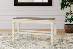 Best Deals Furniture - Ashley Furniture - Bolanburg Counter Height Dining Bench - DBL Counter UPH Bench (1/CN) / Two-tone / 42"W x 15"D x 24"H - D647-09