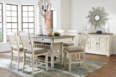 Best Deals Furniture - Ashley Furniture - Bolanburg Counter Height Dining Table and 6 Barstools with Server - Counter Height Dining Table and 6 Barstools with Server / Two-tone - D647D23