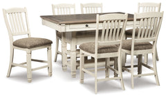 Best Deals Furniture - Ashley Furniture - Bolanburg Counter Height Dining Table with 6 Barstools - Counter Height Dining Table with 6 Barstools / Two-tone - D647D9