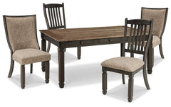 Best Deals Furniture - Ashley Furniture - Tyler Creek Dining Table and 4 Chairs - Dining Table and 4 Chairs / Black/Grayish Brown - D736D12