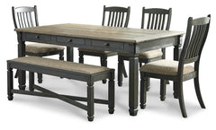 Best Deals Furniture - Ashley Furniture - Tyler Creek Dining Table, 4 Chairs and Bench - Dining Table, 4 Chairs and Bench - D736D2