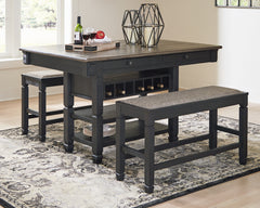Best Deals Furniture - Ashley Furniture - Tyler Creek Counter Height Dining Table - RECT Dining Room Counter Table / Black/Gray - D736-32