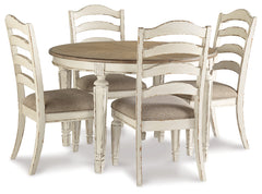 Best Deals Furniture - Ashley Furniture - Realyn Dining Table and 4 Chairs - Dining Table and 4 Chairs - D743D1