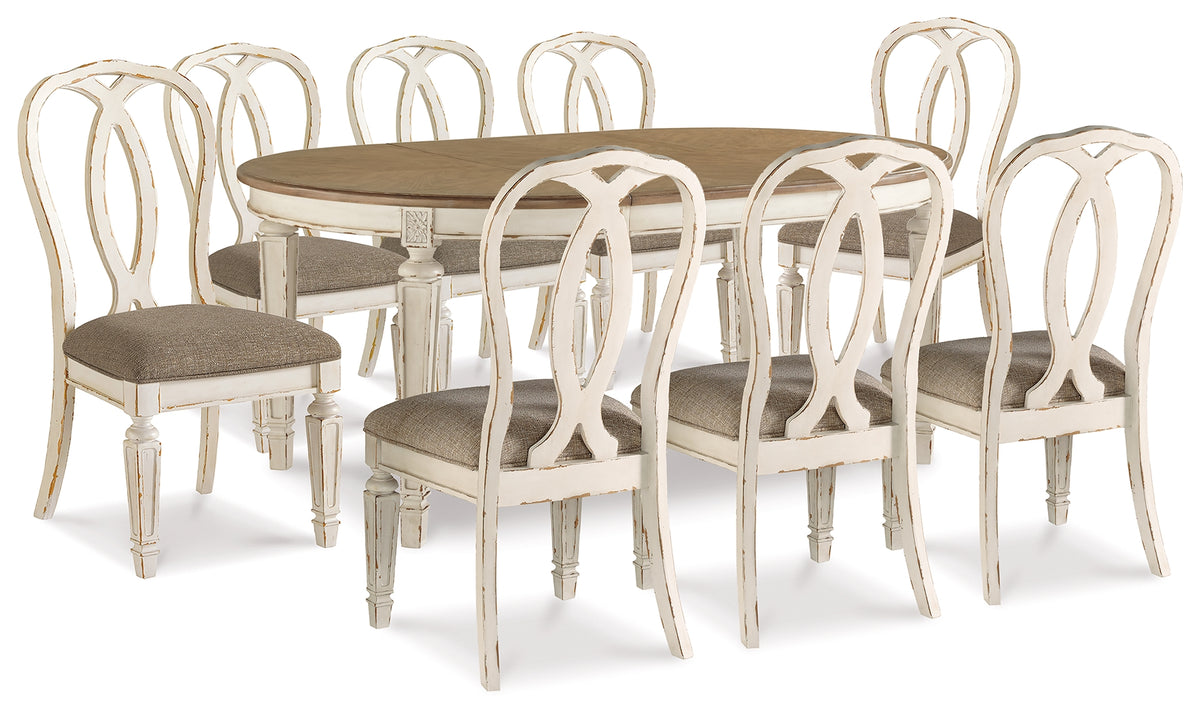 Best Deals Furniture - Ashley Furniture - Realyn Dining Table and 8 Chairs - Dining Table and 8 Chairs - D743D15