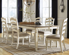 Best Deals Furniture - Ashley Furniture - Realyn Extension Dining Table and 6 Chairs - Extension Dining Table and 6 Chairs - D743D4