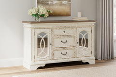 Best Deals Furniture - Ashley Furniture - Realyn Dining Server - Dining Room Server / Chipped White - D743-60