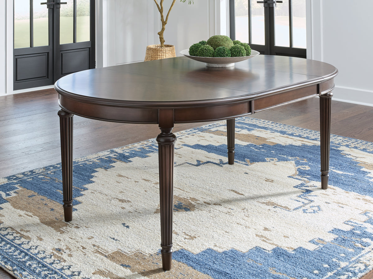 Best Deals Furniture - Ashley Furniture - Lavinton Dining Extension Table - Oval Dining Room EXT Table / Brown - D764-35