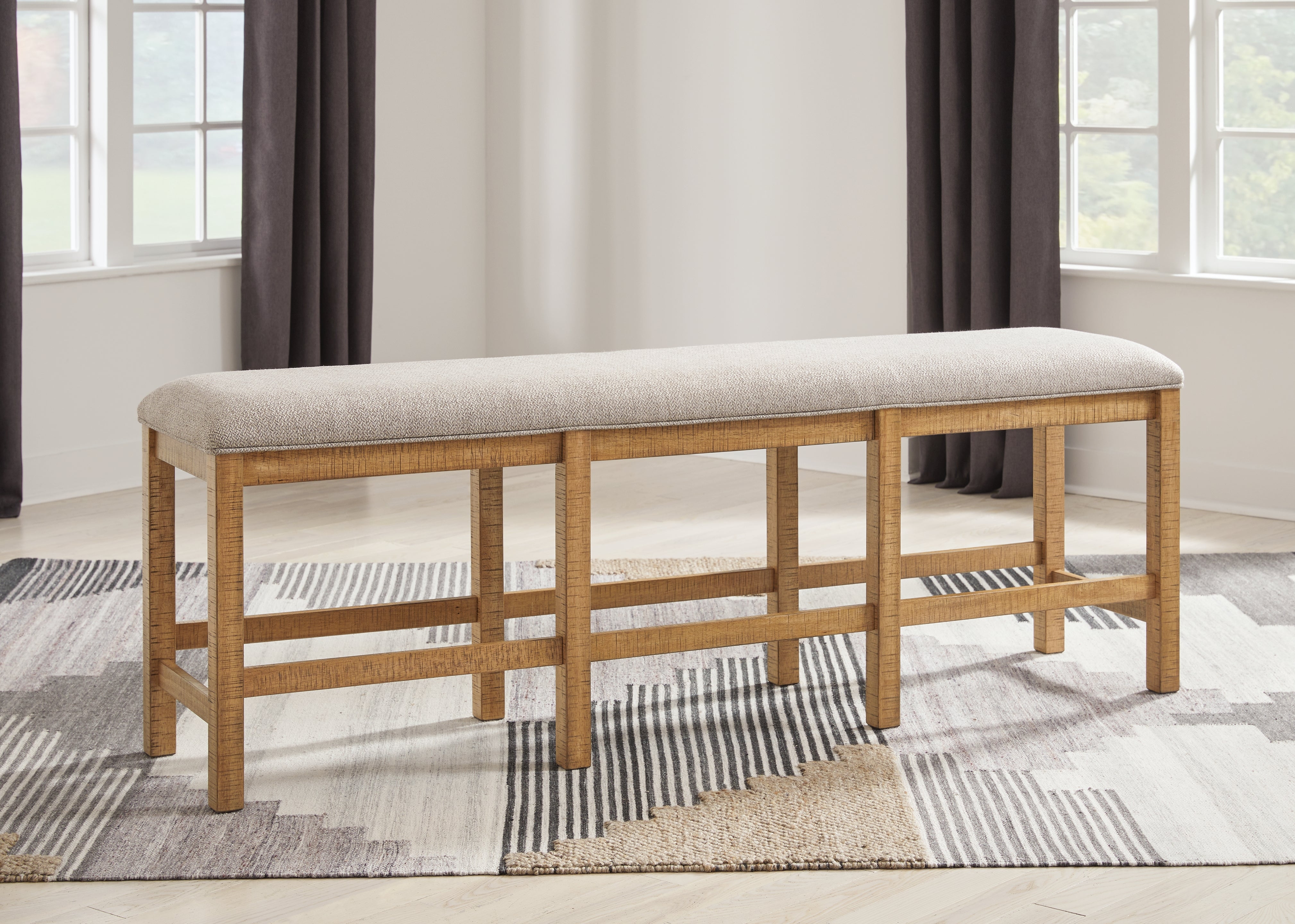Havonplane Counter Height Dining Table, 6 Barstools and Bench