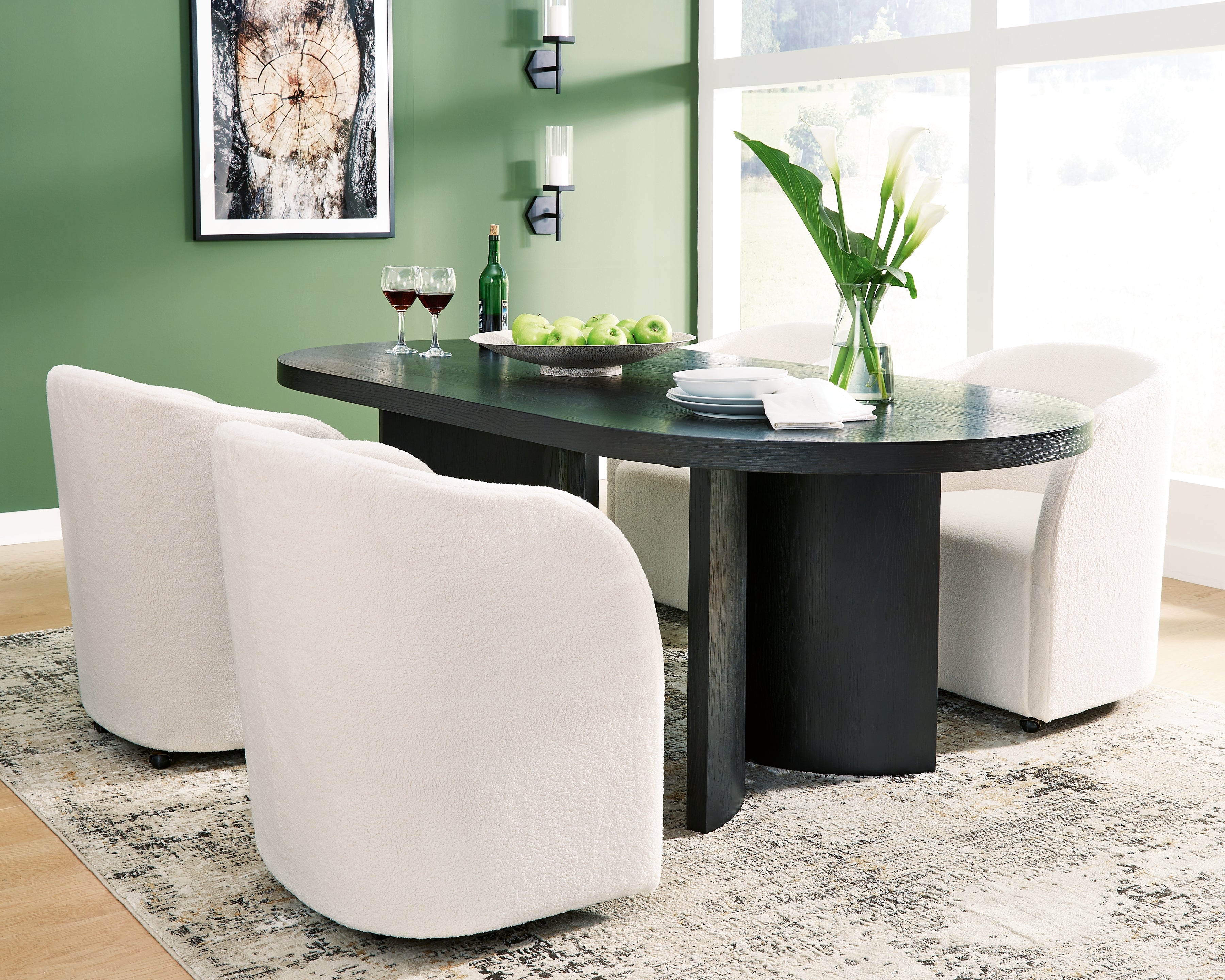 Best Deals Furniture - Ashley Furniture - Rowanbeck Dining Table and 4 Chairs - Dining Table and 4 Chairs - D821D2