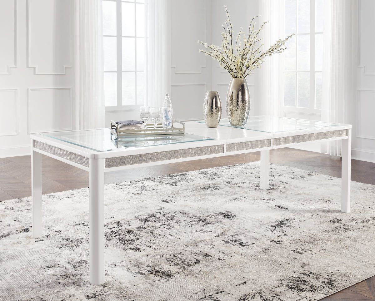 Best Deals Furniture - Ashley Furniture - Chalanna Dining Extension Table - RECT Dining Room EXT Table / White - D822-35