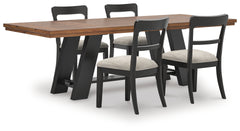 Best Deals Furniture - Ashley Furniture - Greddinton Extension Dining Table and 4 Chairs - Extension Dining Table and 4 Chairs - PCD824D30