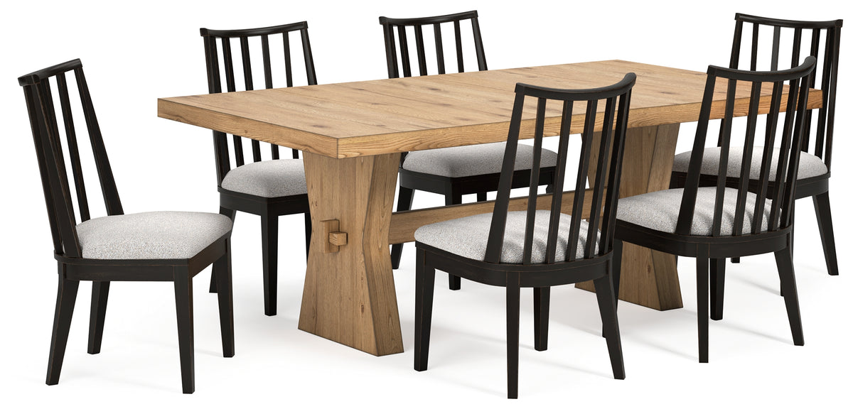 Best Deals Furniture - Ashley Furniture - Galliden Dining Table and 6 Chairs - Dining Table and 6 Chairs - D841D8