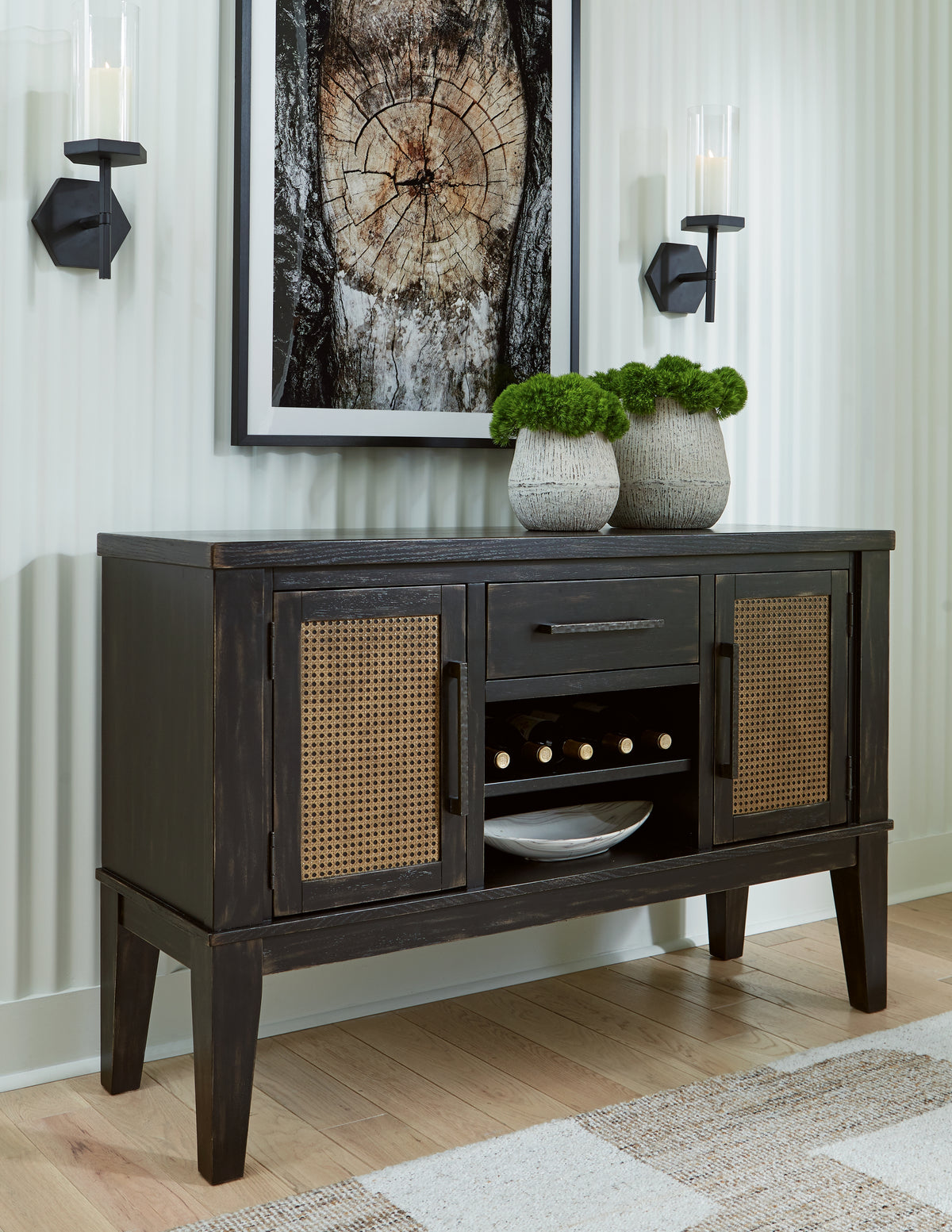 Best Deals Furniture - Ashley Furniture - Galliden Dining Server - Dining Room Server / Black - D841-60