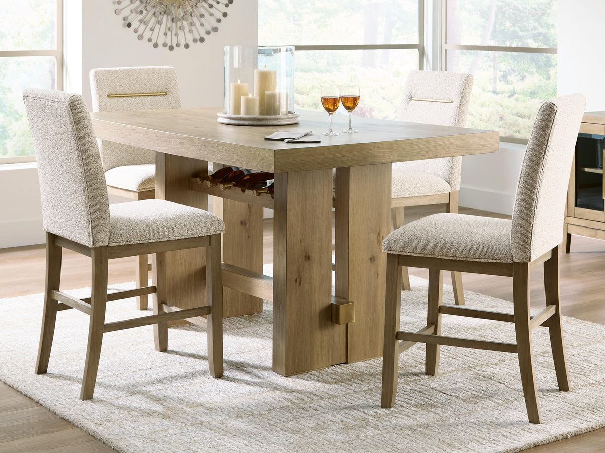 Best Deals Furniture - Ashley Furniture - Lasinger Counter Height Dining Table and 4 Barstools - Counter Height Dining Table and 4 Barstools - PCD852D2