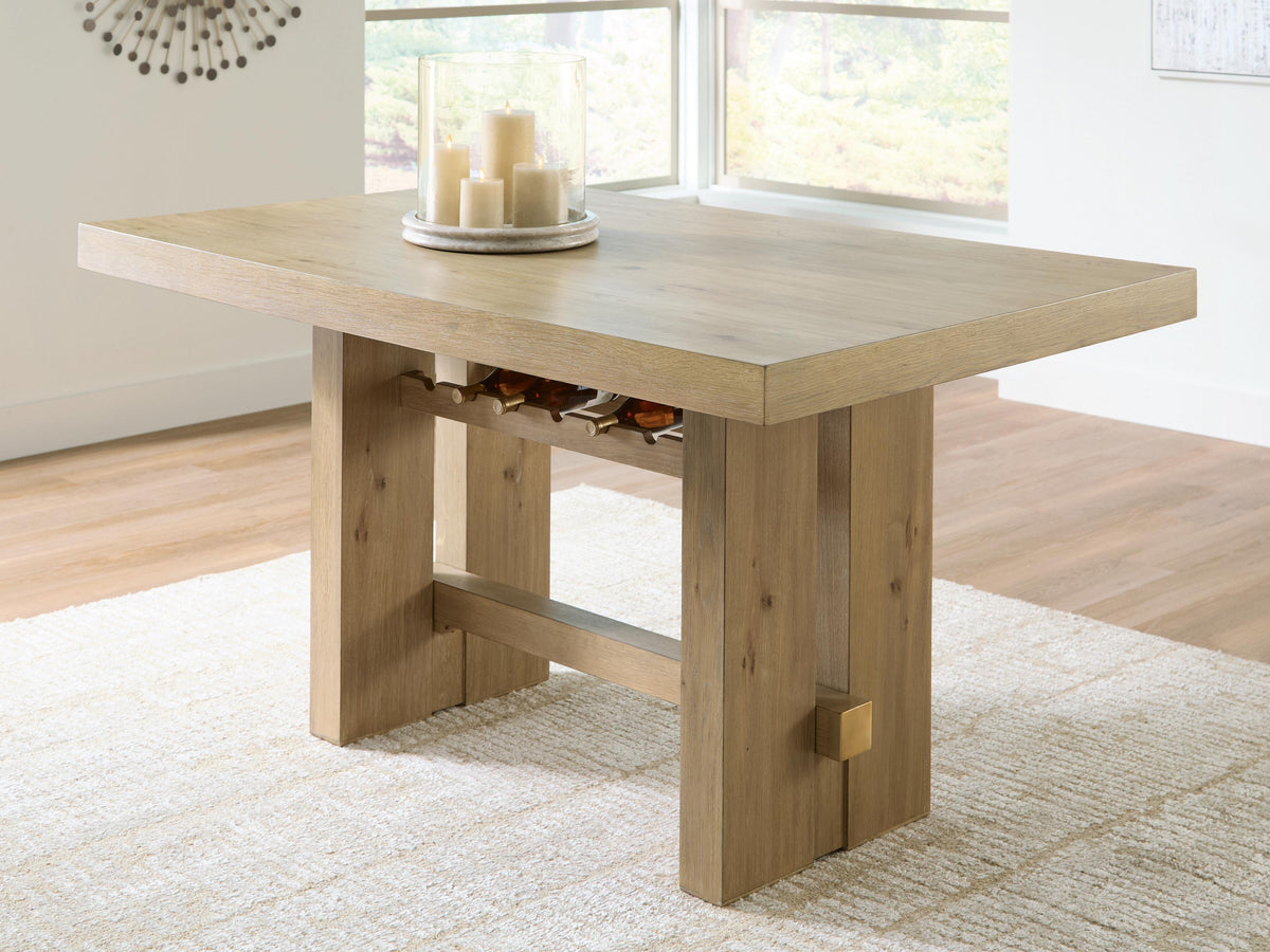 Best Deals Furniture - Ashley Furniture - Lasinger Counter Height Dining Table - RECT Dining Room Counter Table - PCD852-13