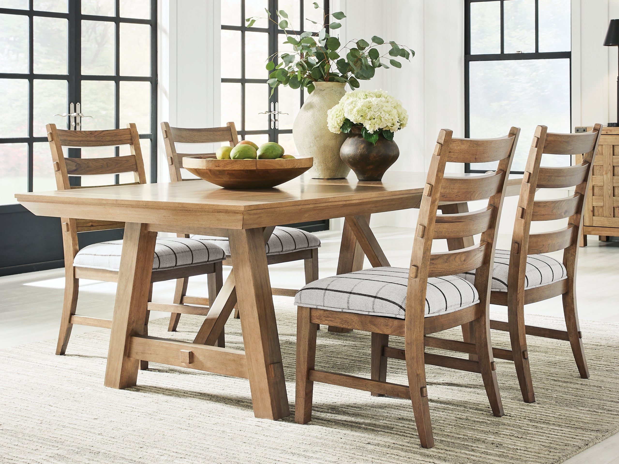 Best Deals Furniture - Ashley Furniture - Ridgester Extension Dining Table and 4 Chairs - Extension Dining Table and 4 Chairs - D858D1