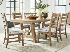 Best Deals Furniture - Ashley Furniture - Ridgester Extension Dining Table and 6 Chairs - Extension Dining Table and 6 Chairs - D858D5