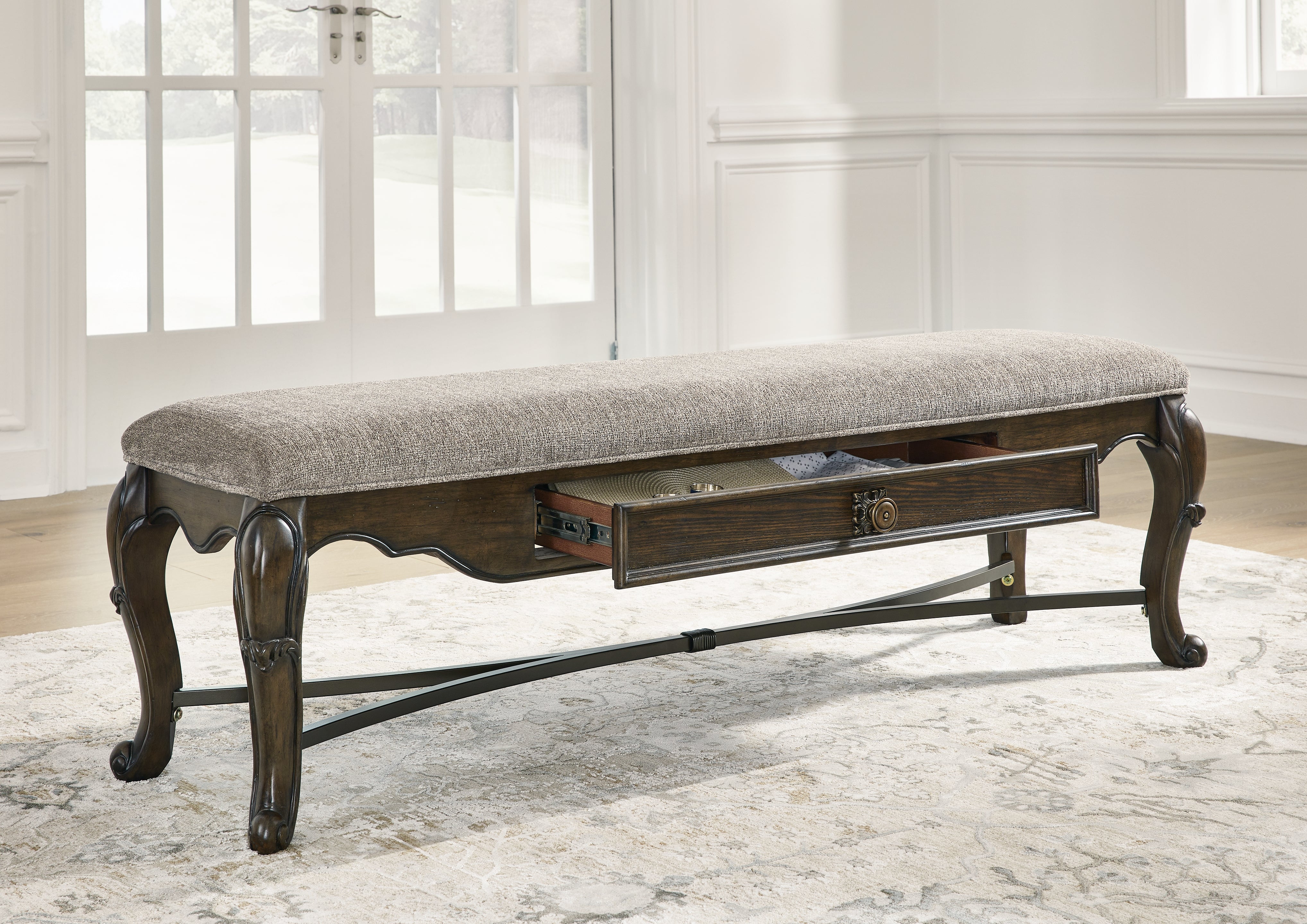 Maylee Dining Table, 6 Chairs and Bench