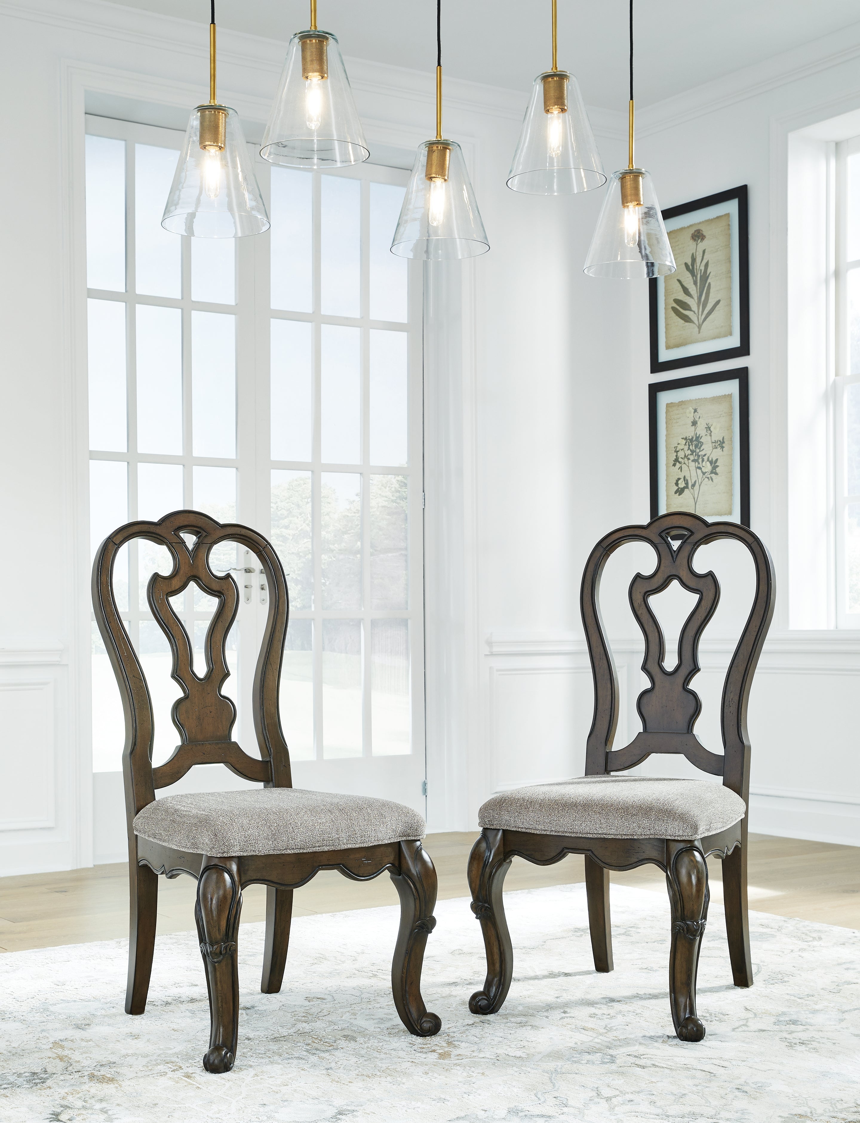 Best Deals Furniture - Ashley Furniture - Maylee Dining Chair (Set of 2) - Dining Chair (Set of 2) / Dark Brown - D947-01X2