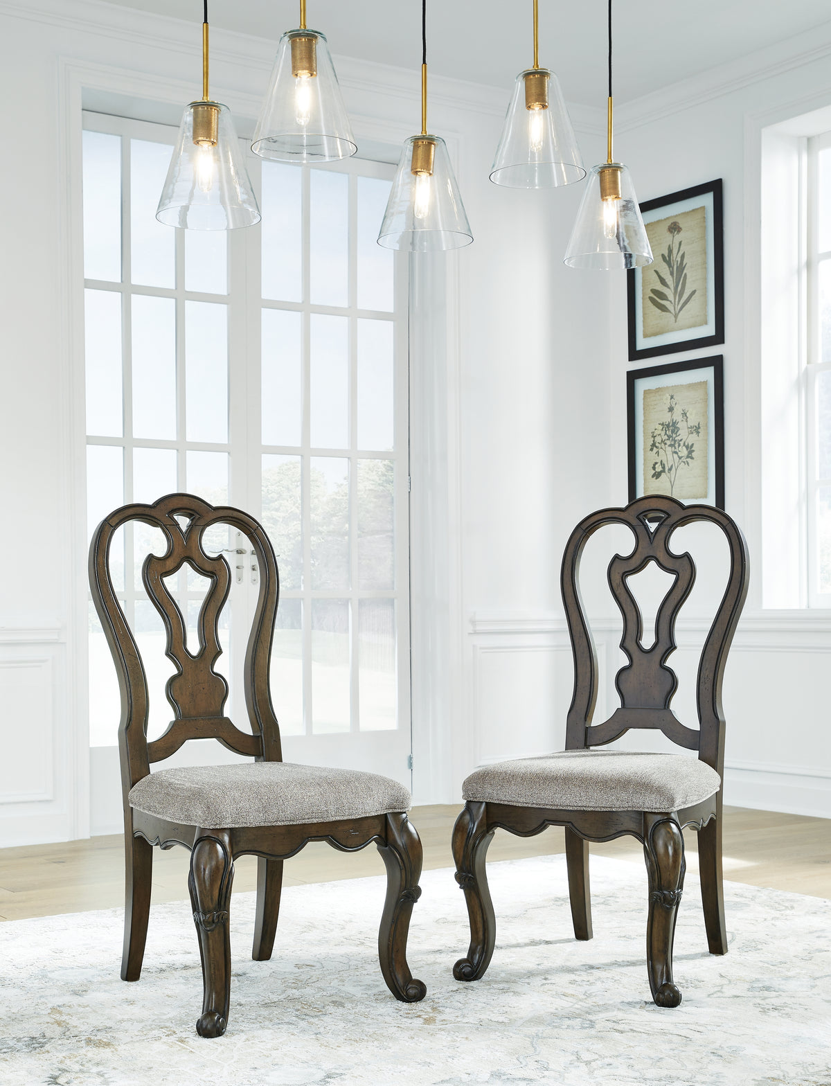 Best Deals Furniture - Ashley Furniture - Maylee Dining Chair (Set of 2) - Dining Chair (Set of 2) / Dark Brown - D947-01X2