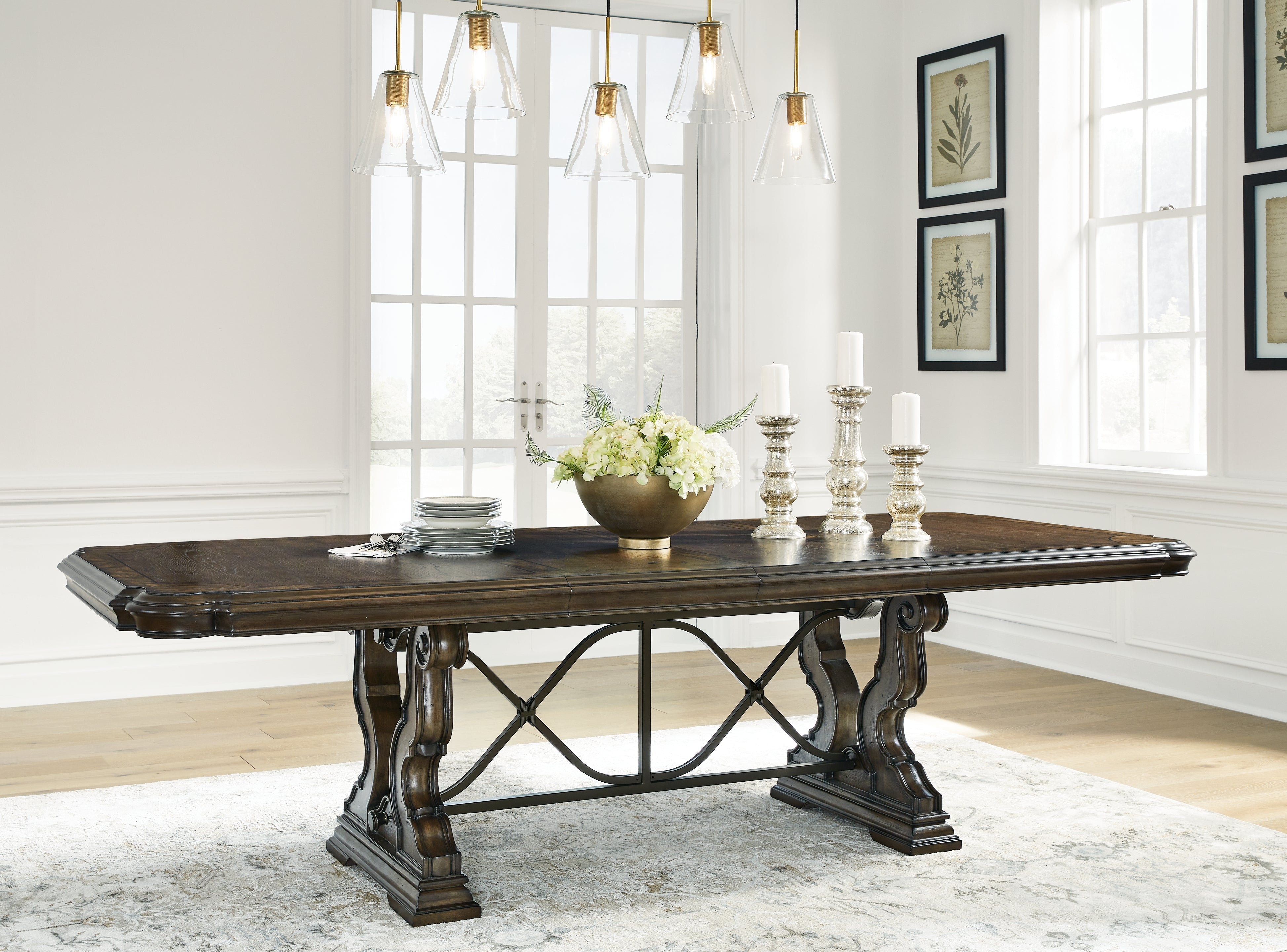 Maylee Dining Table, 2 Chairs and Bench
