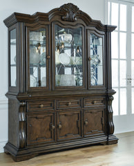 Best Deals Furniture - Ashley Furniture - Maylee Dining Buffet and Hutch - Dining Buffet and Hutch / Dark Brown - D947D1