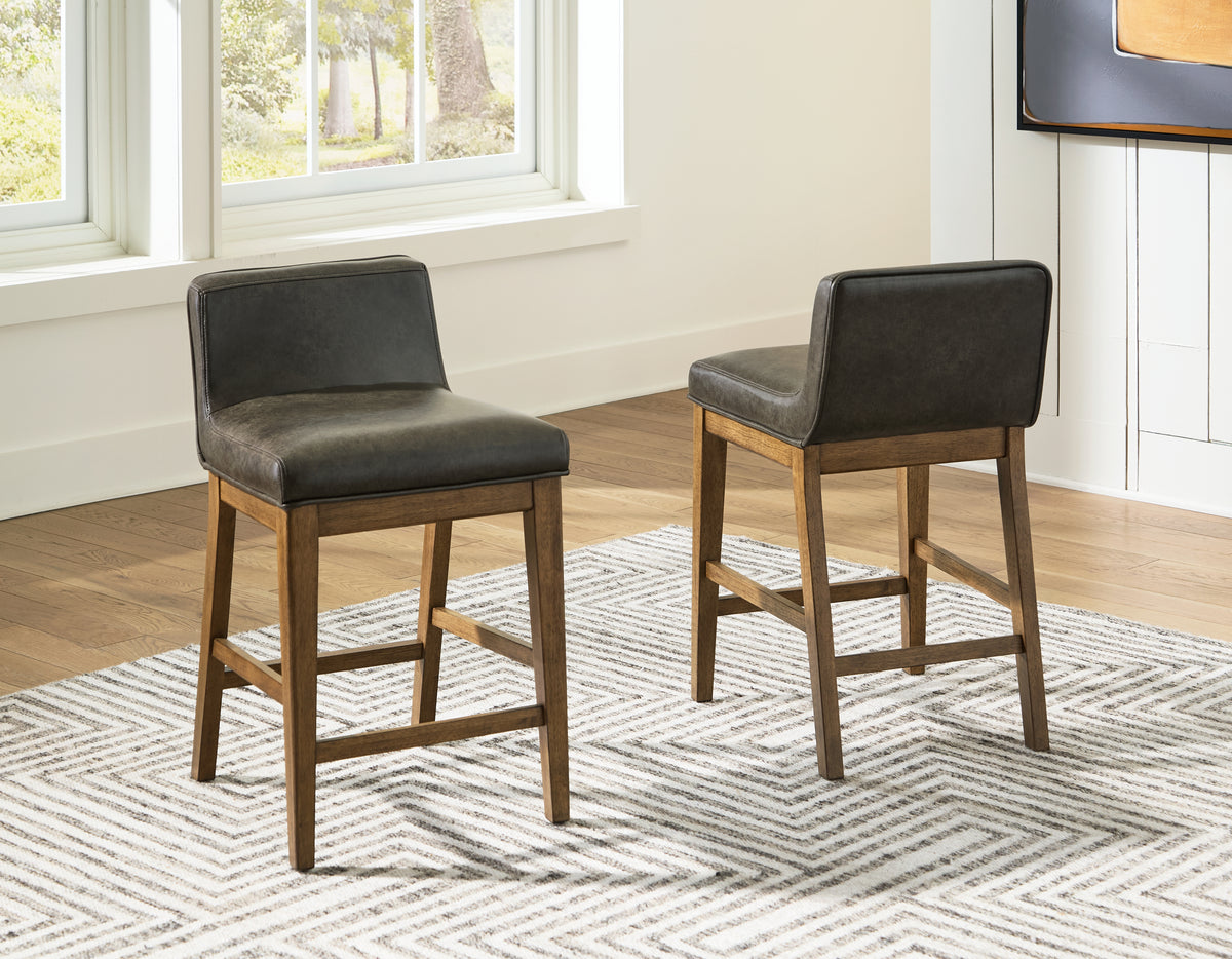 Best Deals Furniture - Ashley Furniture - Cabalynn Counter Height Barstool (Set of 2) - Counter Height Barstool (Set of 2) / Light Brown - D974-124X2